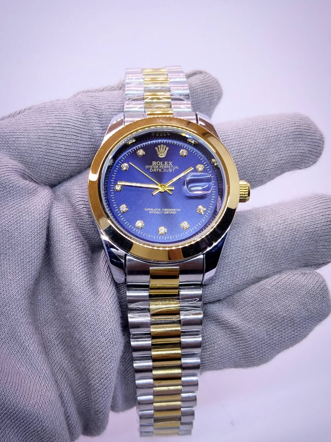 Rolex Oyster Perpetual DateJust (AAA Copy) Diamond Index - Amdaan
